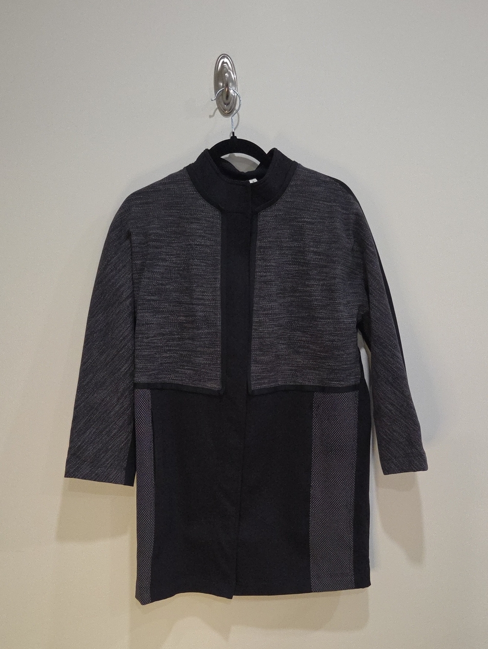 lululemon athletica Cocoon Car Coat Charcoal and Black Panel